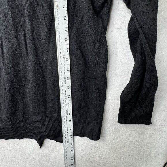 Trina Turk Wool‎ & Cashmere Blend Black Pullover Sweater Womens XL Cutout Soft - Picture 5 of 12